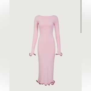 SAME ruffle hem midi dress